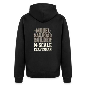 Précision dans le modélisme - Veste à capuche bio Premium Unisexe - noir - Dos - Nico (187cm)