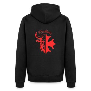 OCCITÀNIA TAUREAU - Veste à capuche bio Premium Unisexe - noir - Dos - Nico (187cm)