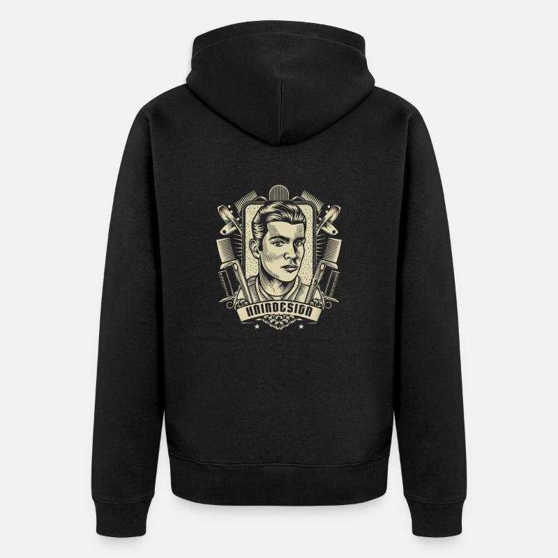 Barber - Unisex Premium Bio Zip Hoodie - Schwarz