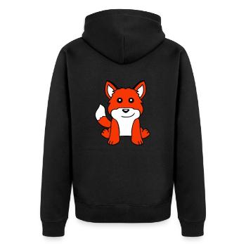 Renard Renard roux Animal sauvage Intelligent Habitants de la forêt - Veste à capuche bio Premium Unisexe - noir - Dos - Nico (187cm)
