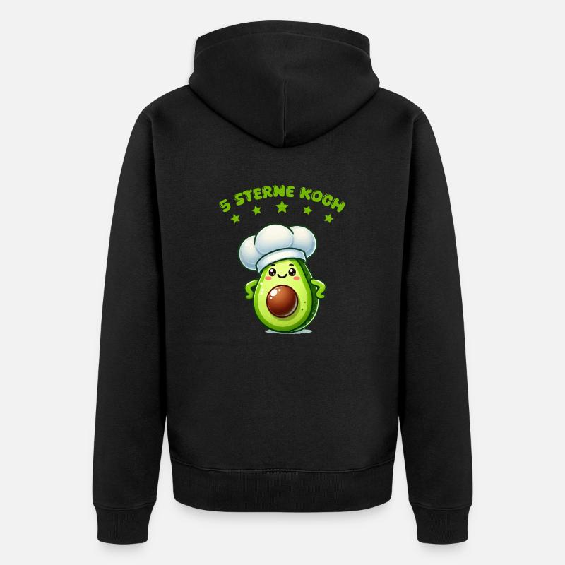Cuisinier à l’avocat - Veste à capuche bio Premium Unisexe - noir