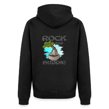 Bonsai bonsai-show shohin japanische Bonsaikunst - Unisex Premium Bio Zip Hoodie - Schwarz - Hinten - Nico (187cm)