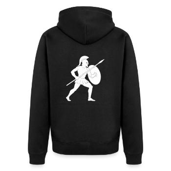 Guerrier spartiate - Veste à capuche bio Premium Unisexe - noir - Dos - Nico (187cm)
