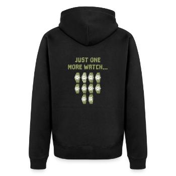 Il ne manque plus qu’une montre dans la montre-bracelet... - Veste à capuche bio Premium Unisexe - noir - Dos - Nico (187cm)