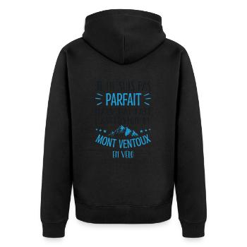 Perfect Mont Ventoux by Bike Humor Cycling Bike - Unisex Premium Organic Zip Hoodie - black - Back - Nico (187cm)