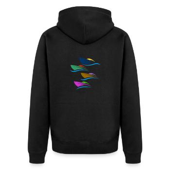 Speed Racing -The Only True - Unisex Premium Organic Zip Hoodie - black - Back - Nico (187cm)