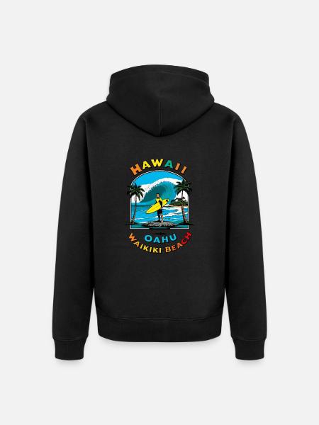 Hawaii Vacations - Unisex Premium Organic Zip Hoodie - black