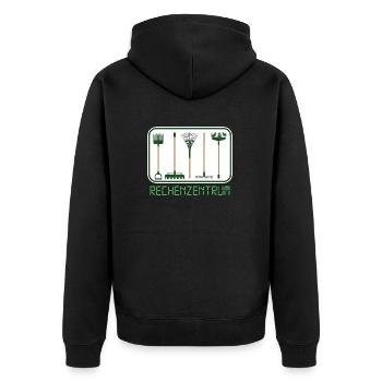 garten kleingarten biobauer rechenzentrum gärtner - Unisex Premium Bio Zip Hoodie - Schwarz - Hinten - Nico (187cm)