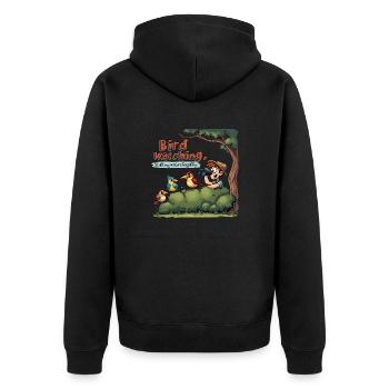 Bird Watching - Legally Stalking Nature - Unisex Premium Organic Zip Hoodie - black - Back - Nico (187cm)