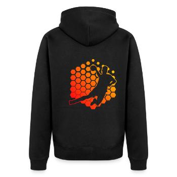 Joueur de handball masculin Handballer Femmes Handballsp - Veste à capuche bio Premium Unisexe - noir - Dos - Nico (187cm)