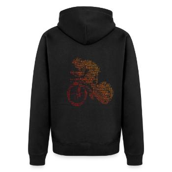 Vélo de route Vélo de route Vélo de route pour femmes - Veste à capuche bio Premium Unisexe - noir - Dos - Nico (187cm)