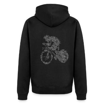 Vélo de route Vélo de route Cycliste de route Cyclisme sur route - Veste à capuche bio Premium Unisexe - noir - Dos - Nico (187cm)