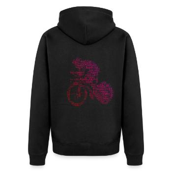Cycliste sur route Vélo de route Vélo de route - Veste à capuche bio Premium Unisexe - noir - Dos - Nico (187cm)