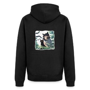 Anime / Bande dessinée / Japonais / Animation / Dessin animé - Veste à capuche bio Premium Unisexe - noir - Dos - Nico (187cm)