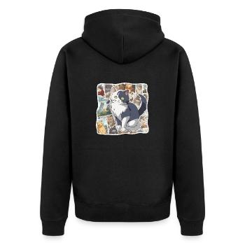 Anime / Bande dessinée / Japonais / Dessin animé / Dessin animé - Veste à capuche bio Premium Unisexe - noir - Dos - Nico (187cm)