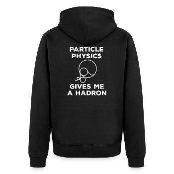 Particle Physics gives me a Hadron - Veste à capuche bio Premium Unisexe - noir - Dos - Nico (187cm)