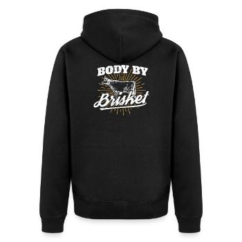 Amateur de barbecue I Viande fumée BBQ Grilling I Corps - Veste à capuche bio Premium Unisexe - noir - Dos - Nico (187cm)