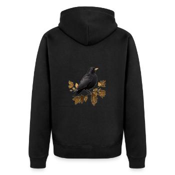 Merle - Veste à capuche bio Premium Unisexe - noir - Dos - Nico (187cm)