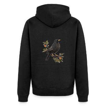 Merle - Veste à capuche bio Premium Unisexe - noir - Dos - Nico (187cm)