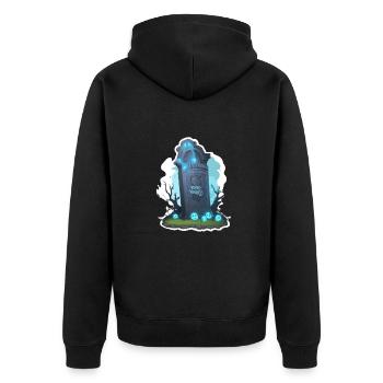 Pierre tombale d’Halloween - Veste à capuche bio Premium Unisexe - noir - Dos - Nico (187cm)
