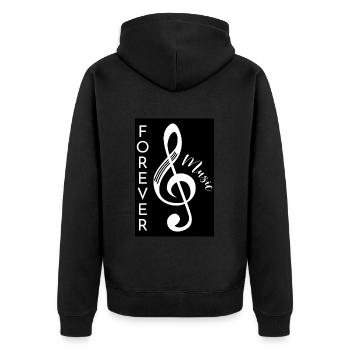 Forever Music Poster - Unisex Premium Organic Zip Hoodie - black - Back - Nico (187cm)