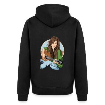 Ma musique - Veste à capuche bio Premium Unisexe - noir - Dos - Nico (187cm)