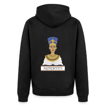 Néfertiti - Veste à capuche bio Premium Unisexe - noir - Dos - Nico (187cm)