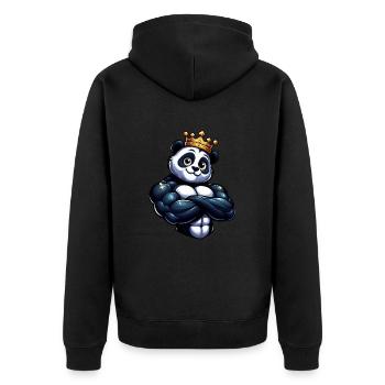 Entraînement de remise en forme Muscle Panda King - Veste à capuche bio Premium Unisexe - noir - Dos - Nico (187cm)