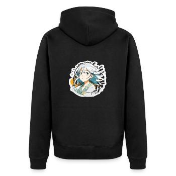 Anime / Bande dessinée / Japonais / Animation / Dessin animé - Veste à capuche bio Premium Unisexe - noir - Dos - Nico (187cm)
