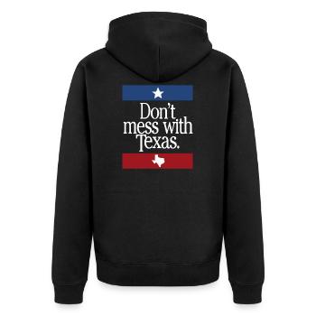 Ne jouez pas avec le Texas - Veste à capuche bio Premium Unisexe - noir - Dos - Nico (187cm)