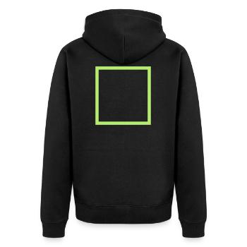 Square Square Pattern - Unisex Premium Organic Zip Hoodie - black - Back - Nico (187cm)