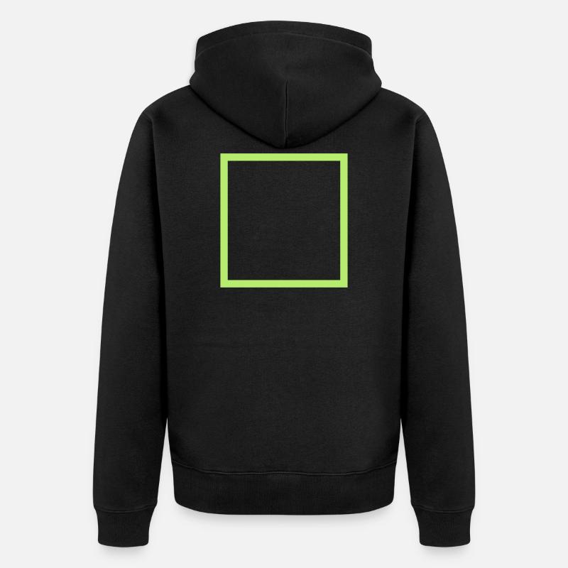 Square Square Pattern - Unisex Premium Organic Zip Hoodie - black