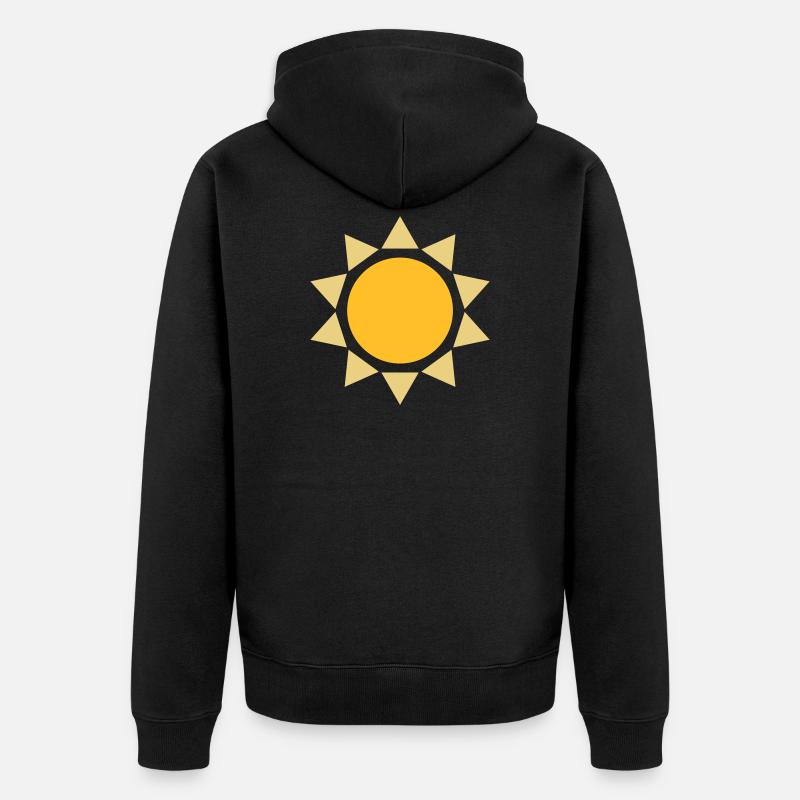 Sonne Form Design - Unisex Premium Bio Zip Hoodie - Schwarz