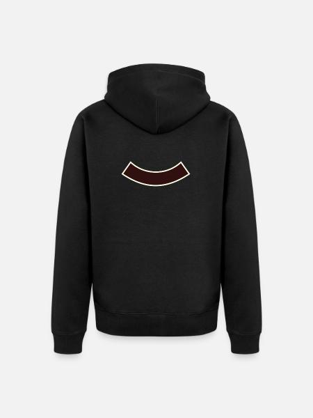 Banner flat below - Unisex Premium Organic Zip Hoodie - black