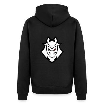 G2 Esports Logo Black Lines - Unisex Premium Organic Zip Hoodie - black - Back - Nico (187cm)