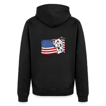 Greyhound America Flag Greyhound Dogs Wilsigns - Veste à capuche bio Premium Unisexe - noir - Dos - Nico (187cm)