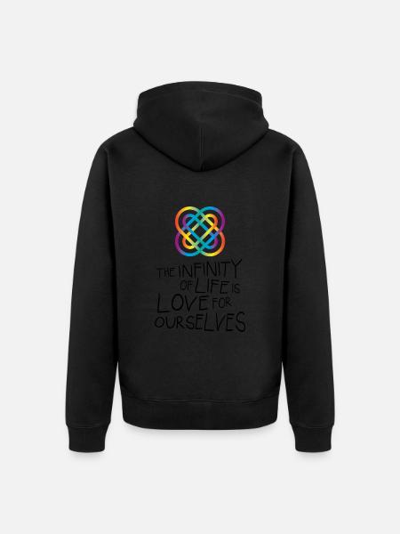 INFINITY No.1 - Unisex Premium Bio Zip Hoodie - Schwarz
