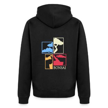BONSAI Bonsai Master Bonsai Art nebari shohin - Unisex Premium Organic Zip Hoodie - black - Back - Nico (187cm)