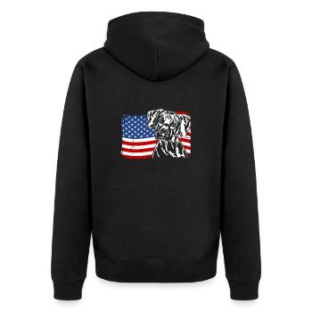 Rhodesian Ridgeback America Flag Dogs Wilsigns - Veste à capuche bio Premium Unisexe - noir - Dos - Nico (187cm)