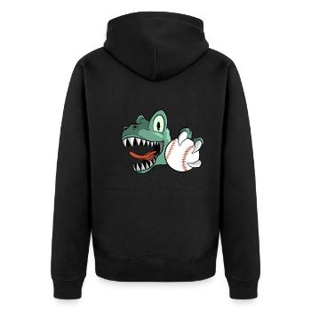 T-Rex Dinosaur Baseball - Veste à capuche bio Premium Unisexe - noir - Dos - Nico (187cm)