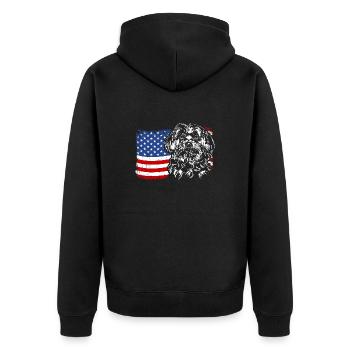 Maltese Amérique Flag Dogs Wilsigns - Veste à capuche bio Premium Unisexe - noir - Dos - Nico (187cm)