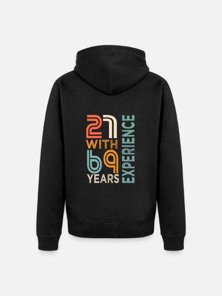 90th Birthday Gift 90th Anniversary - Unisex Premium Organic Zip Hoodie - black