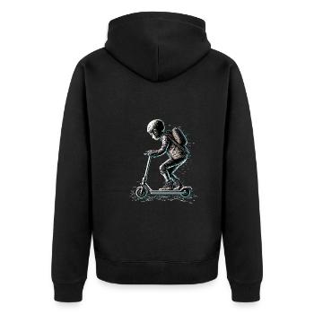 Stuntscooter de style ASCII - Veste à capuche bio Premium Unisexe - noir - Dos - Nico (187cm)