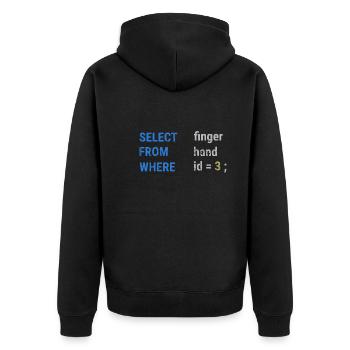 Sélectionnez le doigt De la main Où id = 3 ; - - Veste à capuche bio Premium Unisexe - noir - Dos - Nico (187cm)