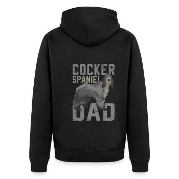Cocker Épagneul Papa Chien Cadeau Cocker Épagneul - Veste à capuche bio Premium Unisexe - noir - Dos - Nico (187cm)