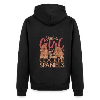 Chiens de compagnie Filles Cadeau Cocker Épagneul - Veste à capuche bio Premium Unisexe - noir - Dos - Nico (187cm)