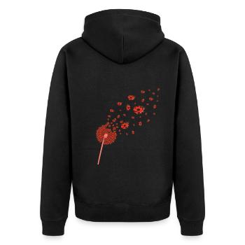 Coccinelle Pusteflower Idée cadeau Coccinelle - Veste à capuche bio Premium Unisexe - noir - Dos - Nico (187cm)