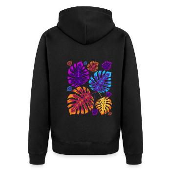 Plante d’intérieur Monstera Deliciosa Plante Monstera - Veste à capuche bio Premium Unisexe - noir - Dos - Nico (187cm)