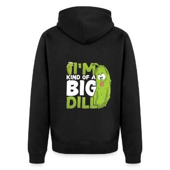 Gewürzgurke Salatgurke Gemüse Lustige Gurke - Unisex Premium Bio Zip Hoodie - Schwarz - Hinten - Nico (187cm)