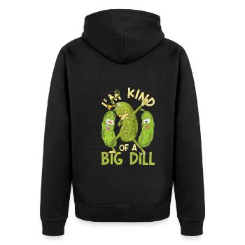 Dabbing Gewürzgurke Geschenkidee Gemüse Gurke - Unisex Premium Bio Zip Hoodie - Schwarz - Hinten - Nico (187cm)